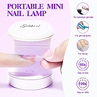 Gelike Ec Soft Gel Nail Tip And Glue Gel Kit Gel X Nail Kit With Almond And Coffin Shape Ultraportable Led Nail Lamp French