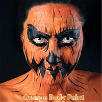 Go Ho Orange Body Paint Washable237 Oz70 Mlwater Based Cream Orange Face Body Paint For Sfx Cosplay Costumes Festivals Hall