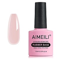 Aimeili Hema Free Rubber Base Gel For Nails Soak Off U V Led Clear Sheer Gel Nail Polish 4 In 1 Nail Strengthenenhancebase C