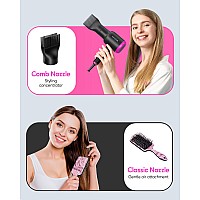 Wavytalk Professional Black Ionic Hair Dryer For Women With Diffuser 1875W Ceramic Blow Dryer 4 Attachments For Fast Drying L