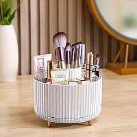 Funest Makeup Brush Holder Organizer360 Rotating Pencil Pen Holder Cupdesk Accessories5 Slot Make Up Brushes Cupfor Storage