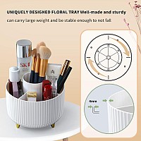 Funest Makeup Brush Holder Organizer360 Rotating Pencil Pen Holder Cupdesk Accessories5 Slot Make Up Brushes Cupfor Storage