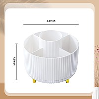 Funest Makeup Brush Holder Organizer360 Rotating Pencil Pen Holder Cupdesk Accessories5 Slot Make Up Brushes Cupfor Storage