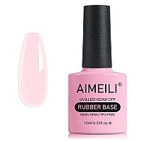 Aimeili Hema Free Rubber Base Gel For Nails Soak Off U V Led Clear Sheer Gel Nail Polish 4 In 1 Nail Strengthenenhancebase C