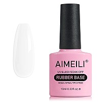 Aimeili Gel Nail Polish Rubber Base Hema Free Sheer 4 In 1 Nail Strengthen 10Ml