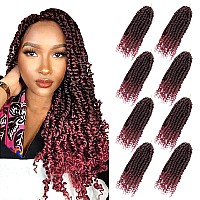 Bileaf Passion Twist Crochet Hair 8 Packs Pre Looped Crochet Hair 14 Inch Pre Twisted Passion Twist Hair Crochet Braids For Wom