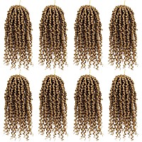 Bileaf Pretwisted Passion Twist Crochet Hair 12 Inch Ombre Passion Twist Hair 8 Packs Ombre Crochet Hair Pre Looped Passion Tw