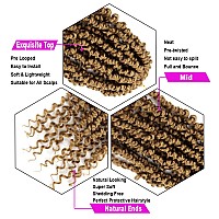 Bileaf Pretwisted Passion Twist Crochet Hair 12 Inch Ombre Passion Twist Hair 8 Packs Ombre Crochet Hair Pre Looped Passion Tw