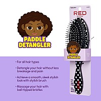 Red By Kiss Detangling Hair Brush Glides Through Tangles With Ease For All Hair Types Kids Friendly Size Hair Detangler Wet Or D