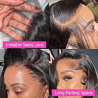 13X4 Body Wave Lace Front Wigs Human Hair 16 Inch Hd Lace Front Wigs Human Hair Pre Plucked 180 Density Black Glueless Lace Fron