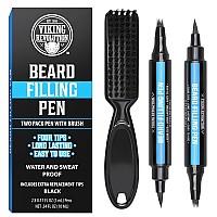 Viking Revolution Beard Pen 2 Pack Black Beard Pencil Filler For Men Lapiz Para Barba De Hombre Beard Filler For Men Water