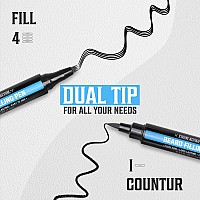 Viking Revolution Beard Pen 2 Pack Black Beard Pencil Filler For Men Lapiz Para Barba De Hombre Beard Filler For Men Water