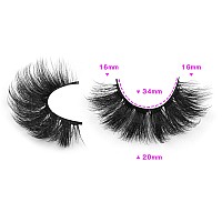 False Eyelashes Thick 20Mm Lashes Mink Fluffy Volume 3D Fake Eyelashes Dramatic Full Long Faux Mink Eye Lashes Pack 8 Pairs Big