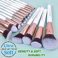 Bueart Design 18Pcs Ultra Soft Wood Handle Makeup Brushes Set Make Up Brushes Face Brush Foundation Powder Blending Blush Brushe