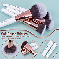 Bueart Design 18Pcs Ultra Soft Wood Handle Makeup Brushes Set Make Up Brushes Face Brush Foundation Powder Blending Blush Brushe