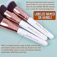 Bueart Design 18Pcs Ultra Soft Wood Handle Makeup Brushes Set Make Up Brushes Face Brush Foundation Powder Blending Blush Brushe