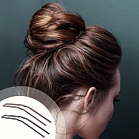 Mtlee 24 Pcs U Shaped Hair Pins Ballet Bobby Pins For Updo Hair Styling With Storage Box Metal U Bun Hair Forks For Women Girl