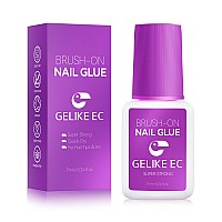 Gelike Ec Strong Adhesive Nail Glue Brush On Nail Glue For Acrylic Nails Tips Press On Nails Quickdrying Nail Bond Super D