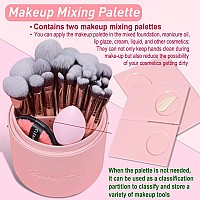 Bueart Design Labeled 30Pcs Professional Deluxe Makeup Brushes Set With Extra Large Holder Case For Foundation Face Blending Blu