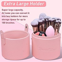 Bueart Design Labeled 30Pcs Professional Deluxe Makeup Brushes Set With Extra Large Holder Case For Foundation Face Blending Blu