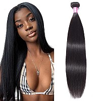 Fq Straight Hair One Bundle 24 Inch 100 Unprocessed Peruvian Virgin Human Hair Straight Bundles Double Weft Straight Human Hair