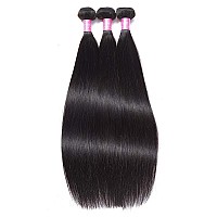 Fq Straight Hair One Bundle 24 Inch 100 Unprocessed Peruvian Virgin Human Hair Straight Bundles Double Weft Straight Human Hair