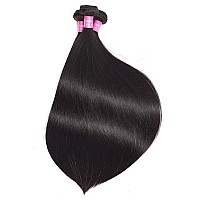 Fq Straight Hair One Bundle 24 Inch 100 Unprocessed Peruvian Virgin Human Hair Straight Bundles Double Weft Straight Human Hair