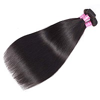 Fq Straight Hair One Bundle 24 Inch 100 Unprocessed Peruvian Virgin Human Hair Straight Bundles Double Weft Straight Human Hair