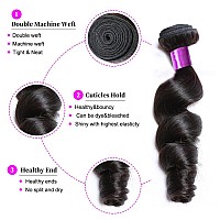 Human Hair Loose Wave Bundles Loose Wave 3 Bundles Natural Black Hair Extensions Loose Wave Human Hair Bundles For Black Women