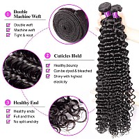 Luduna Human Hair Deep Wave Bundles Deep Curly Bundles 100 Unprocessed Brazilian Virgin Remy Hair Deep Wave Curly Bundles Exten