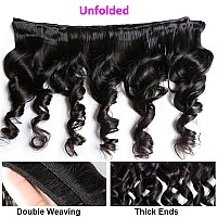 Human Hair Loose Wave 4 Bundles 100 Unprocessed Brazilian Virgin Hair Loose Wave Weave Bundles Hair Extensions Natural Black Fo