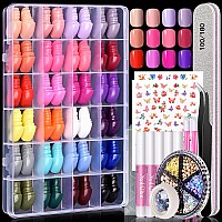 Tsmaddts Short Press On Nails 24 Colors Short Fake Nails With Glue Glossy Press On Nails For Women 720Pcs Fake Nails For Diy