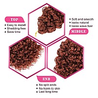 Gogo Curl Crochet Hair 8 Inch 6 Packs Short Beach Curl Water Wave Curly Crochet Braids Hair Deep Wave Synthetic Braiding Hair