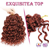 Gogo Curl Crochet Hair 8 Inch 6 Packs Short Beach Curl Water Wave Curly Crochet Braids Hair Deep Wave Synthetic Braiding Hair