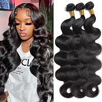 24 26 28 Inch Body Wave Bundles Human Hair 10A Brazilian Virgin Human Hair Bundles Body Wave 100 Unprocessed Weave Bundles Huma