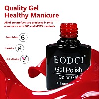 Eodci Red Gel Nail Polish Set 6 Pcs Gel Polish Glitter Burgundy Red Sparkle Gel Kit Snow White Gold Silver Nail Gel New Year K