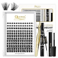 Quewel Diy Eyelash Extensions Kit 144 Pcs Lash Clusters Eyelash Applicator Tool Super Hold Bond And Seal Clusters Lash Glue R