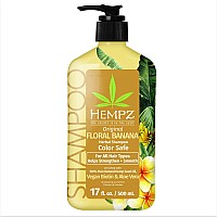 Hempz Biotin Hair Shampoo Original Light Floral Banana For All Hair Types Growth Strengthening Of Dry Damaged And Color