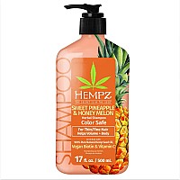 Hempz Biotin Shampoo Sweet Pineapple Honey Melon For Thinfine Hair Growth Strengthening Of Dry Damaged And Color Treat