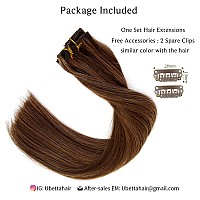 Clip In Hair Extensions Chocolate Brown Balayage Auburn Hair Extensions Real Human Hair Clip Ins Extensions 14 Inch 7 Pieces 70