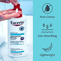 Eucerin Skin Care Set Advanced Repair Unscented Body Lotion For Dry Skin 169 Fl Oz Bottle Advanced Cleansing Body And Face