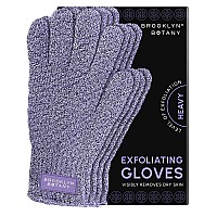 Brooklyn Botany Exfoliating Gloves For Bath And Shower Heavy Duty Exfoliating Body Scrubber For Massage And Dead Skin Remover