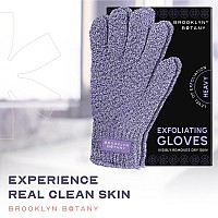 Brooklyn Botany Exfoliating Gloves For Bath And Shower Heavy Duty Exfoliating Body Scrubber For Massage And Dead Skin Remover