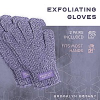 Brooklyn Botany Exfoliating Gloves For Bath And Shower Heavy Duty Exfoliating Body Scrubber For Massage And Dead Skin Remover