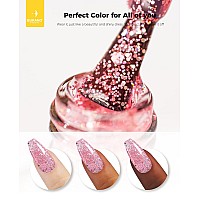 Burano Glitter Gel Nail Polish Led Uv Nail Gel Shimmer Holographic Effect Soak Off Gel Curing Required No Chip Gel Polish Spar