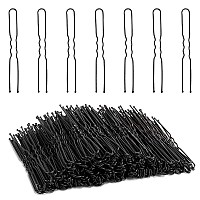 Tbestmax 300 Hair Bun Bobby Pins U Shaped Pin With Box Hair Grips To Clip Ballet Hair Net For Women 7 Cm28 Inch Black