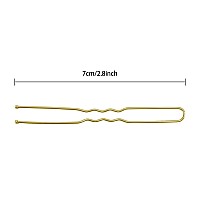 Tbestmax 300 Hair Bun Bobby Pins U Shaped Pin With Box Hair Grips To Clip Ballet Hair Net For Women 7 Cm28 Inch Gold