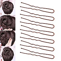 Tbestmax 300 Bun Hair Bobby Pins U Shaped Pin With Box Hair Grips To Clip Ballet Hair Net For Women 5 Cm2 Inch Brown