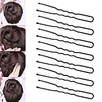 Tbestmax 300 Hair Bun Bobby Pins U Shaped Pin With Box Hair Grips To Clip Ballet Hair Net For Women 5 Cm2 Inch Black