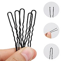 Tbestmax 300 Hair Bun Bobby Pins U Shaped Pin With Box Hair Grips To Clip Ballet Hair Net For Women 5 Cm2 Inch Black